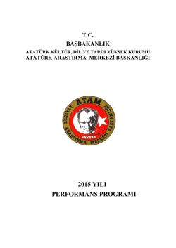 2015 yılı Performans Programı