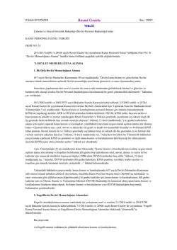 Kamu Personeli Genel Tebliği (Seri No : 5)