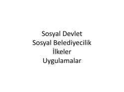 Sosyal Belediyecilik - Prof. Dr. Meryem KORAY