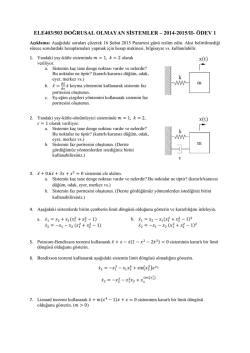 ele403/503 doğrusal olmayan sistemler &ndash; 2014