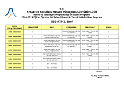 502-RTP 2. Sınıf - Ataşehir Adıgüzel Meslek Yüksekokulu