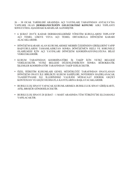 açı antalya semineri kararları