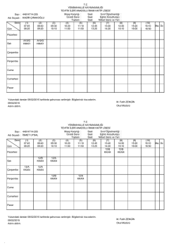 Sayı T.C YENİMAHALLE KAYMAKAMLIĞI TEVFİK İLERİ ANADOLU