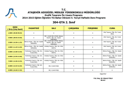 Grafik Tasarımı 2. Sınıf (Bahar D&ouml;nemi-4. Yarıyıl)