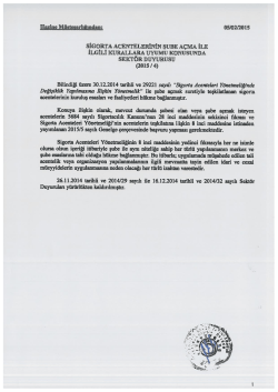 Sigorta Acentelerinin Şube A&ccedil;ma İle İlgili Kurallara Uyumu