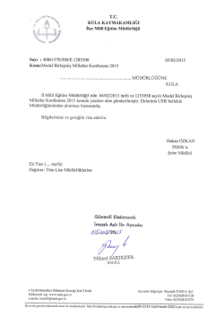 rc. KULA KAYMAKAMLIĞI il&ccedil;e M&uuml;ı&uuml; Eğitim M&uuml;d&uuml;rl&uuml;ğ&uuml;