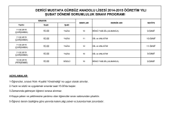 derici mustafa g&uuml;rb&uuml;z anadolu lisesi 2014
