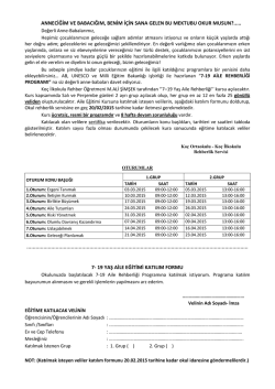 ANNECİĞİM VE BABACIĞIM, BENİM İ&Ccedil;İN SANA GELEN BU