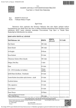 Teklif Mektubu - Mardin Artuklu &Uuml;niversitesi