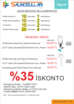 Japar G&ouml;mme Rezervuar Kampanyası