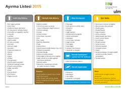 Ayırma Listesi 2015