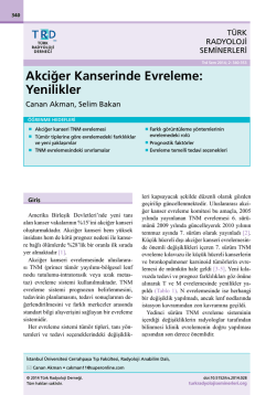 Tam Metin  - T&uuml;rk Radyoloji Seminerleri