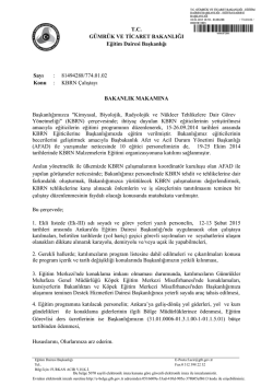 81494288/774.01.02 Konu : KBRN &Ccedil;alıştayı BAKANLI
