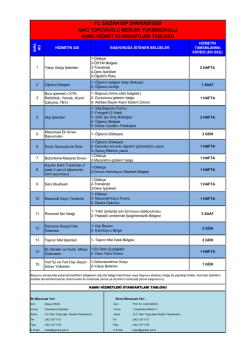 Kamu Standartları ve Hizmet Envanteri