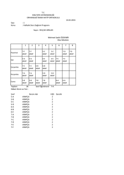 16 Şubat 2015 &Ouml;ğretmenlerimizin Yeni Ders Programı i&ccedil;in l&uuml;tfen