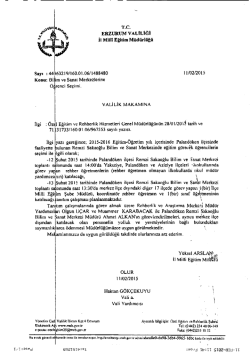 Bilim Sanat Merkezine &Ouml;ğrenci Se&ccedil;imi