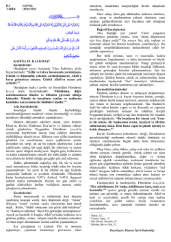 KADINA EL KALKMAZ! Kardeşlerim! Okuduğum ayet