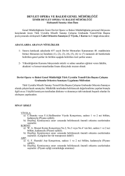 Genel M&uuml;d&uuml;rl&uuml;ğ&uuml;m&uuml;z İzmir Devlet Opera ve Balesi M&uuml;d&uuml;rl&uuml;ğ&uuml;n&uuml;n