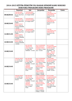 2014-2015 eğitim-&ouml;ğretim yılı bahar d&ouml;nemi kamu hukuku doktora