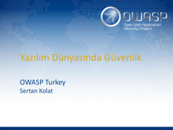 Yazılım Dünyasında Güvenlik