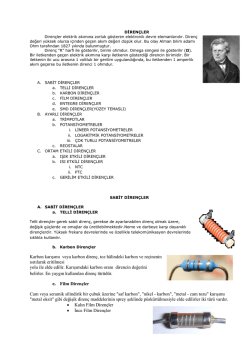 Sabit ve Ayarlı Diren&ccedil;ler