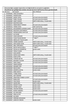 Danışmanlığını yaptığım ögrencilere ait değerlendirme sonuçlarım