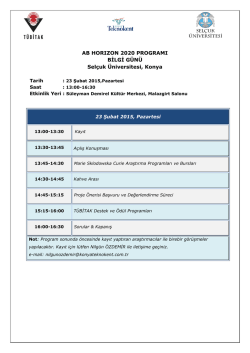 AB HORIZON 2020 PROGRAMI BİLGİ G&Uuml;N&Uuml; Sel&ccedil;uk &Uuml;niversitesi