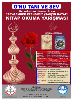 O`NU TANI VE SEV - Milli Eğitim Bakanlığı