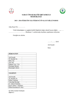 SARAY İMAM HATİP ORTAOKULU M&Uuml;D&Uuml;RL&Uuml;Ğ&Uuml;