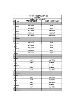 KADİR DALGI&Ccedil; - Fethiye Devlet Hastanesi