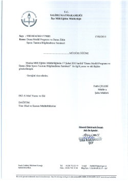 T.c. sALİı-ıLt KAYMAKAMLIĞI - Salihli İl&ccedil;e Milli Eğitim M&uuml;d&uuml;rl&uuml;ğ&uuml;
