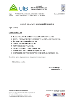 genel duyuru muhtelif konular