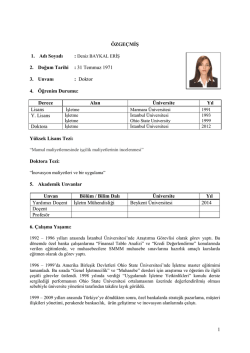 Yrd. Do&ccedil;. Dr. Deniz BAYKAL ERİŞ