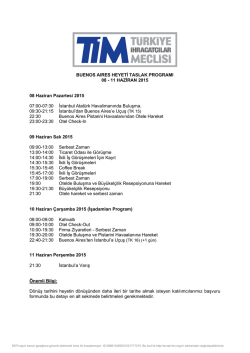 Taslak Program i&ccedil;in tıklayınız.