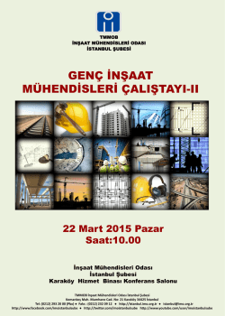&ccedil;alıştay programı - İstanbul