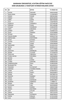 marmara &uuml;niversitesi, atat&uuml;rk eğitim fak&uuml;ltesi ekim grubunda 2