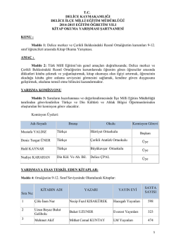 tc delice kaymakamlığı delice ilçe milli eğitim müdürlüğü 2014