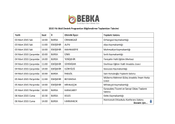 2015 Yılı Mali Destek Programları Bilgilendirme Toplantıları Takvimi