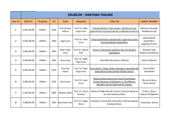 DİLBİLİM - DOKTORA TEZLERİ