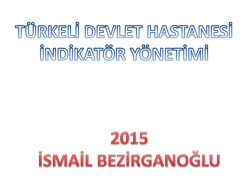2015 indikat&ouml;r y&ouml;netimi