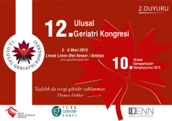 12.Ulusal `x Geriatri Kongresi