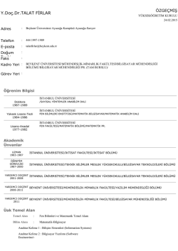 Yrd. Do&ccedil;. Dr. Talat FIRLAR