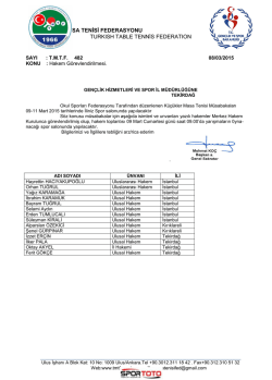 k&uuml;&ccedil;&uuml;kler grup tekirdağ - T&uuml;rkiye Masa Tenisi Federasyonu