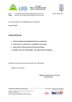 genel duyurular muhtelif konular 04.03.2015