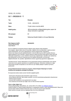 Genel Dil Kursu - Dresden B1