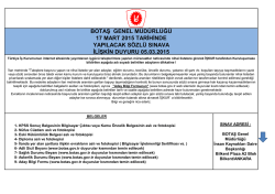 botaş genel m&uuml;d&uuml;rl&uuml;ğ&uuml; 17 mart 2015 tarihinde yapılacak s&ouml;zl&uuml;
