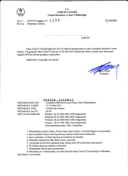 ÇANAKKALE ŞEHİTLERİNİ ANMA MASA TENİSİ MÜS.TALİMATI