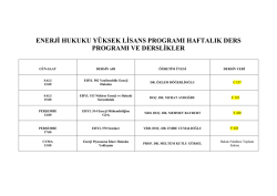 Enerji Hukuku Y&uuml;ksek Lisans Programı Derslik