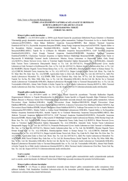 G&Uuml;BRE ANALİZLERİNİN YAPTIRILACAĞI ANALİZ