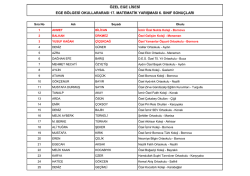 6. Sınıflar - Özel Ege Lisesi